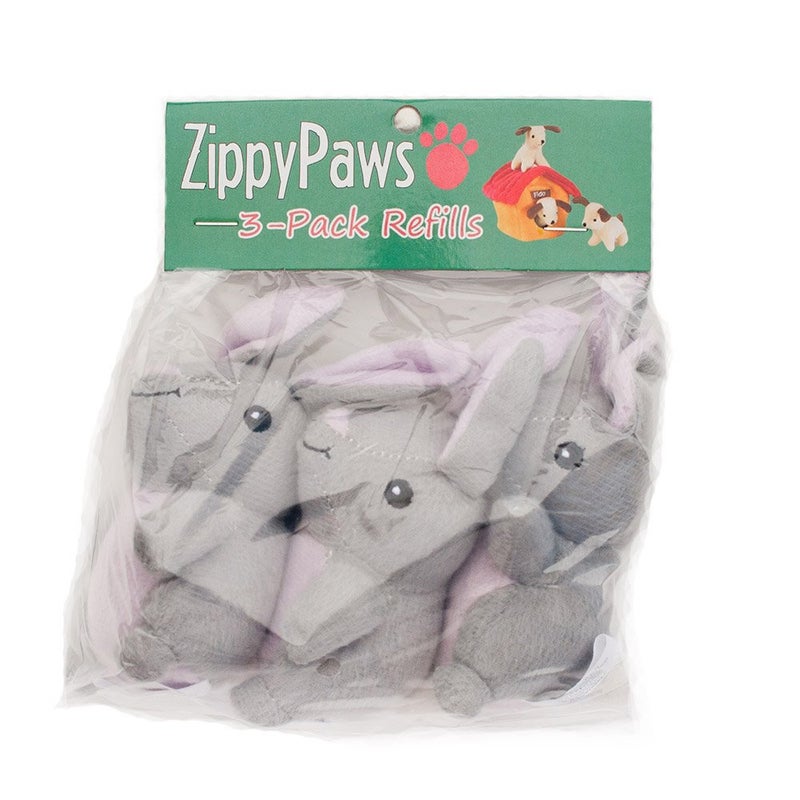 ZippyPaws Burrow Replacement Miniz - Interactive Dog & Puppy Toys for Boredom, Stimulating Pet Products to Keep Them Busy, Plush Refills for Hide & Seek Puzzle, Squeaky Toy for Enrichment - Bunnies - Image 1